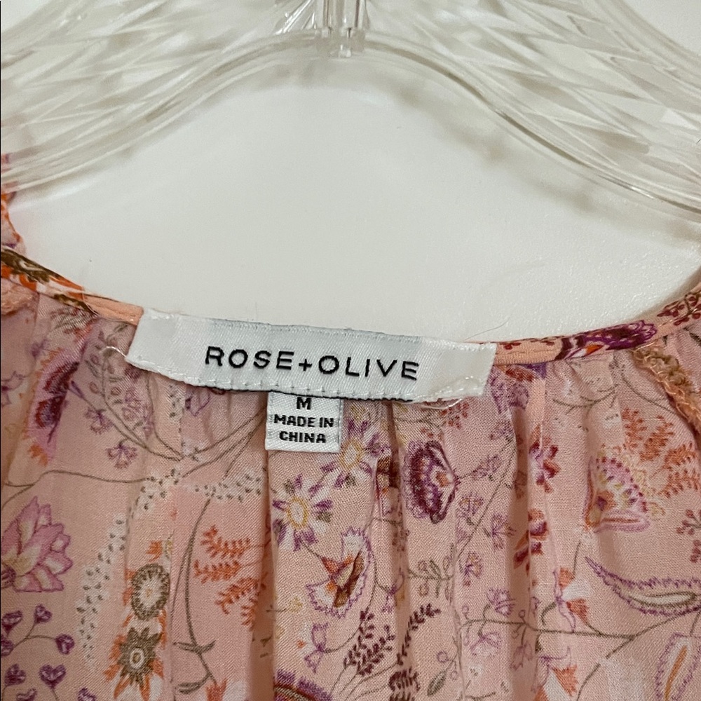 Rose & Olive Pink and Purple Floral Top